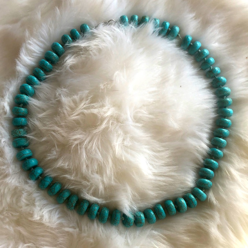 Turquoise statement necklace - Picture 2 of 3